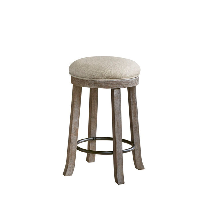 Oaktown - Swivel Counter Stool - Cream / Reclaimed Gray - Simple Home Plus
