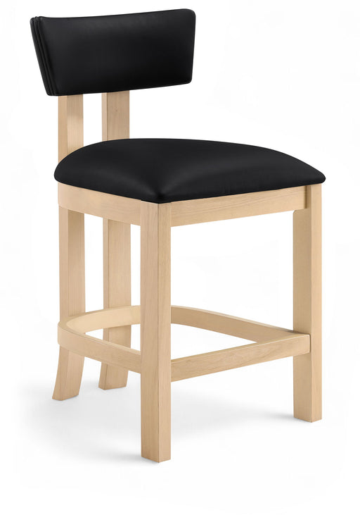 Lavrin - Vegan Leather Counter Stool (Set of 2) - Natural Base - Simple Home Plus