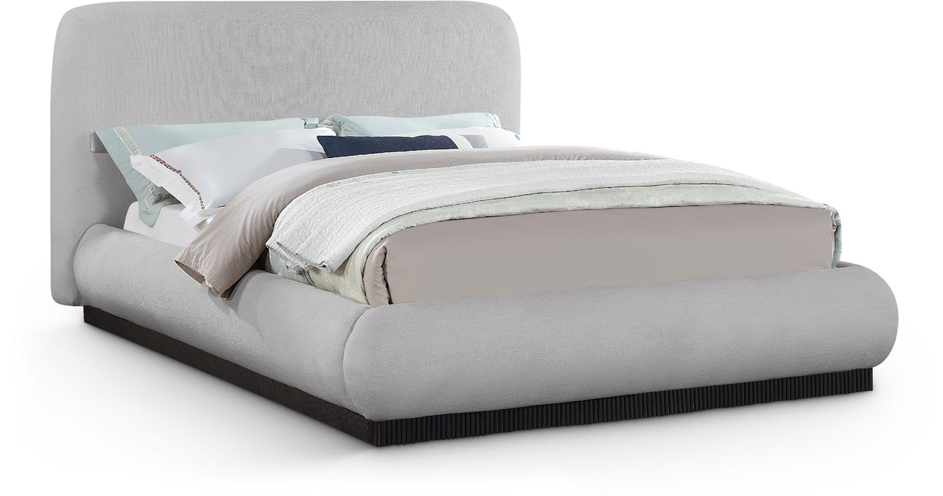Rigby - Linen Bed With Black Base - Simple Home Plus