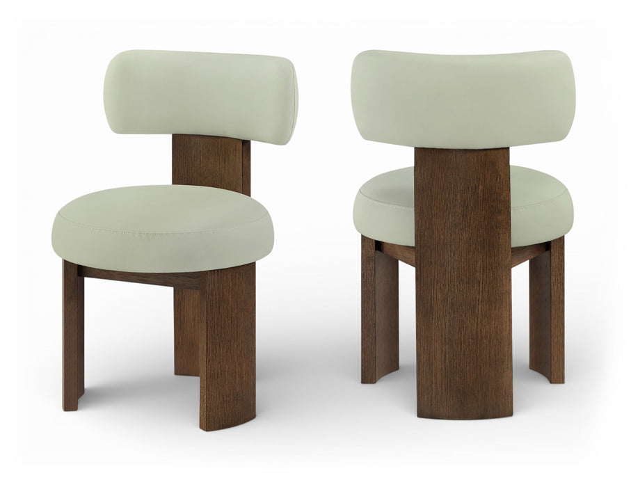 Atelier - Vegan Leather Upholstered Dining Chair (Set of 2) - Painted Brown Frame - Simple Home Plus