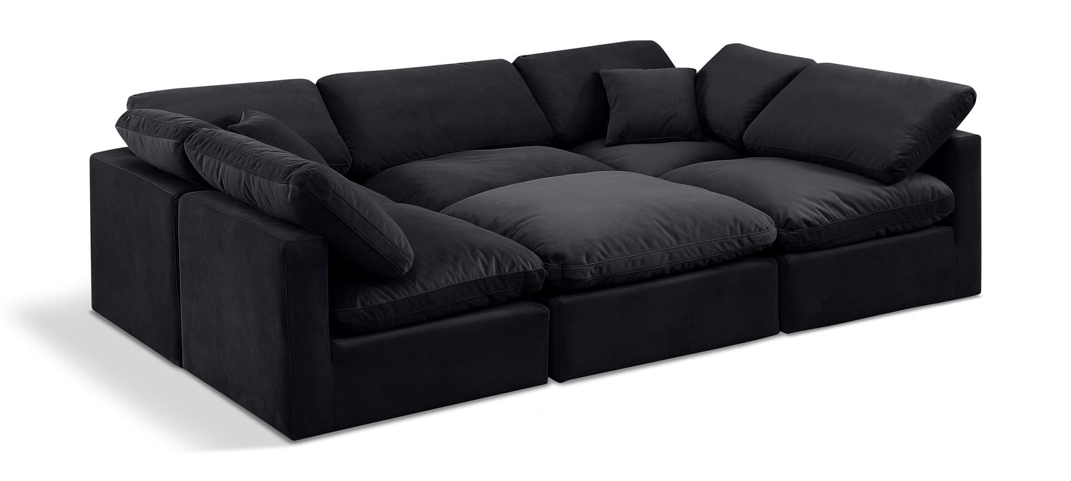 Indulge - Velvet 6 Piece Modular Sectional - Simple Home Plus
