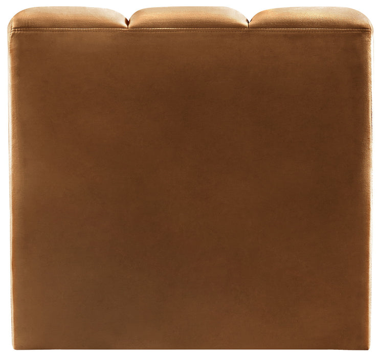 Arc - Velvet Straight Chair - Saddle - Simple Home Plus