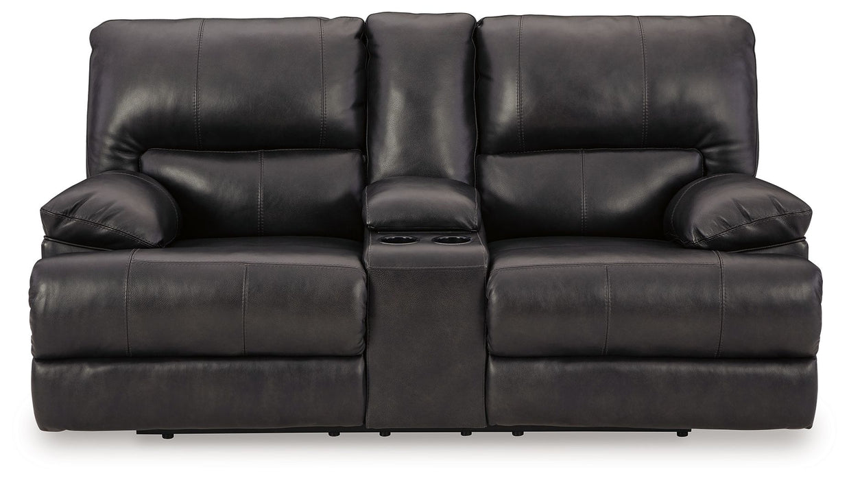 Mountainous - Eclipse - Power Reclining Loveseat With Console /Adj Headrest - Simple Home Plus