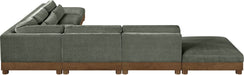 Turin - Chenille Fabric Upholstered Modular Sectional - Green - Simple Home Plus
