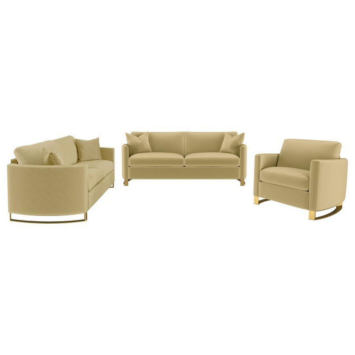 Corliss - Upholstered Arched Arm Sofa Set - Simple Home Plus