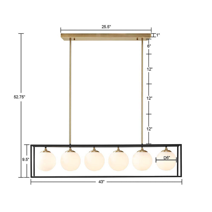 Helena - Industrial Styled Chandelier - Antique Brass - Simple Home Plus