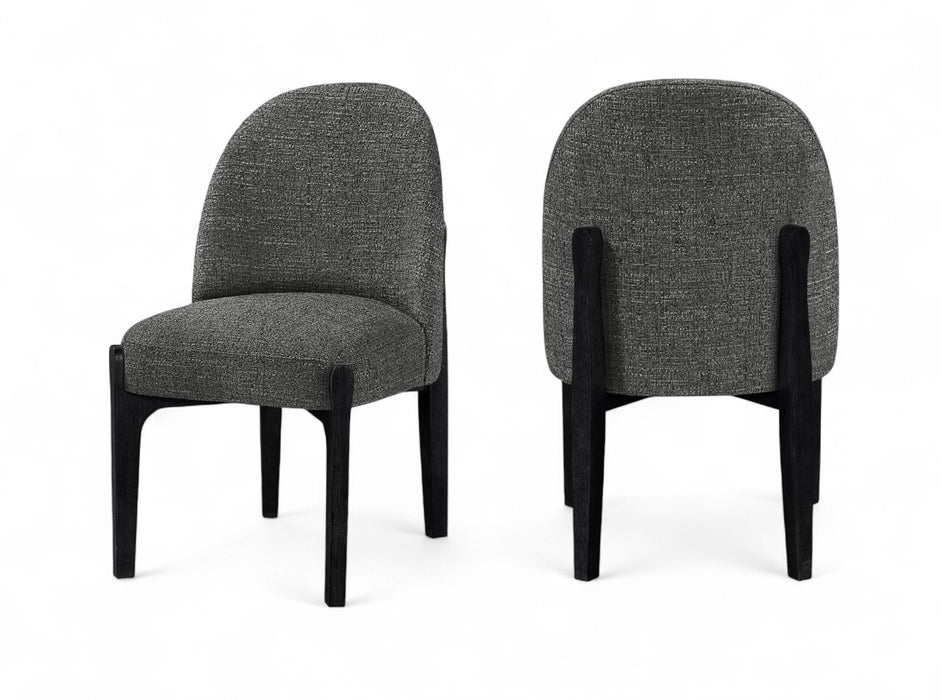 Torino - Upholstered Dining Chair With Brushed Black Base (Set of 2) - Simple Home Plus