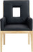 Gwendolyn - Faux Leather Dining Arm Chair With Natural Frame - Simple Home Plus