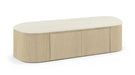 Velden - Upholstered Storage Bench With Stained Natural Base - Simple Home Plus