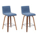 Vienna - Modern Counter Height Swivel Bar Stool - Walnut Finished Wood Frame - Simple Home Plus