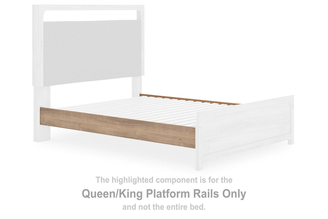 Kinlanni - Queen/King Platform Rails - Tan - Simple Home Plus