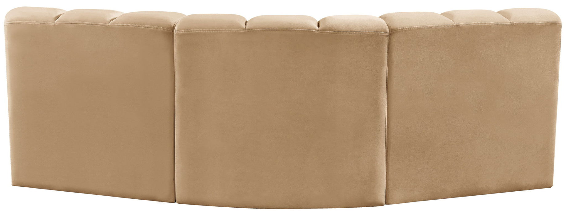 Arc - Velvet 3 Piece Modular Corner Sofa - Simple Home Plus