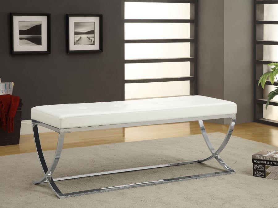 Walton - Leatherette Upholstered Tufted Accent Bench - Simple Home Plus