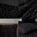 Blair - Ruched Fur Down Alternative Comforter Set - Black - Simple Home Plus