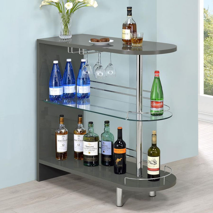 Adolfo - Rectangular 2-Tier Home Bar Table - Simple Home Plus