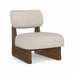 Vetra - Vegan Leather Upholstered Accent Chair - Taupe / Painted Brown - Simple Home Plus