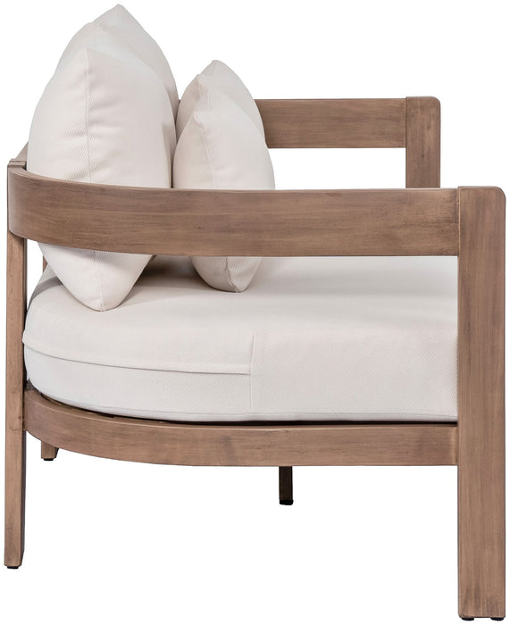 Newport - Water Resistant Fabric 65" Upholstered Outdoor Patio Loveseat - Simple Home Plus
