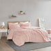 Malea - Shaggy Duvet Cover Set - Blush - Simple Home Plus