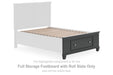 Lanolee - Full Storage Footboard With Roll Slats - Black - Simple Home Plus