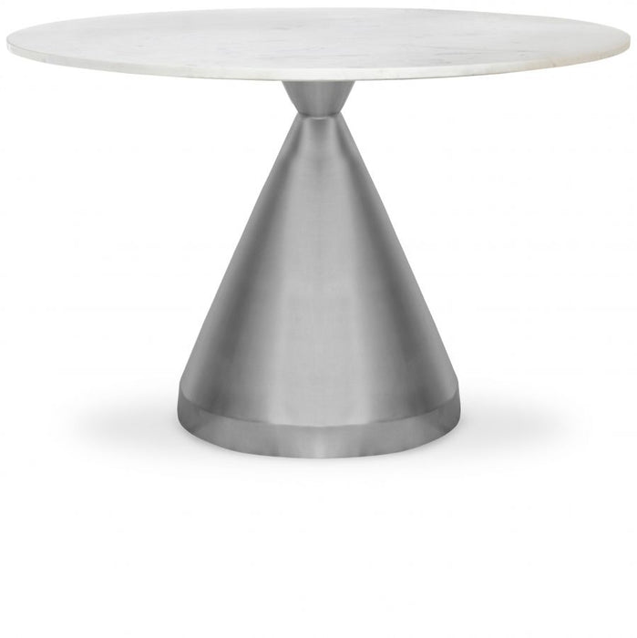 Emery - Dining Table - White - Marble/Stone - Simple Home Plus