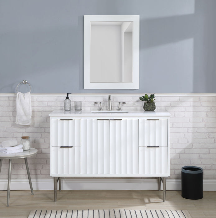 Modernist - Bathroom Vanity With Chrome Legs - Simple Home Plus