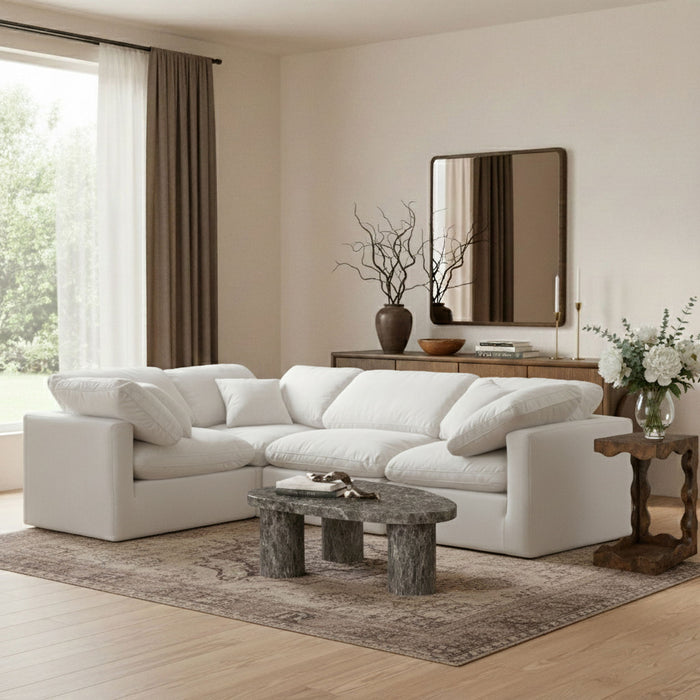 Indulge - Velvet 4 Piece Modular Corner Sectional - Simple Home Plus