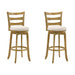 Melindra - Modern Farmhouse Swivel Wood Bar Height Kitchen Bar Stool - Simple Home Plus
