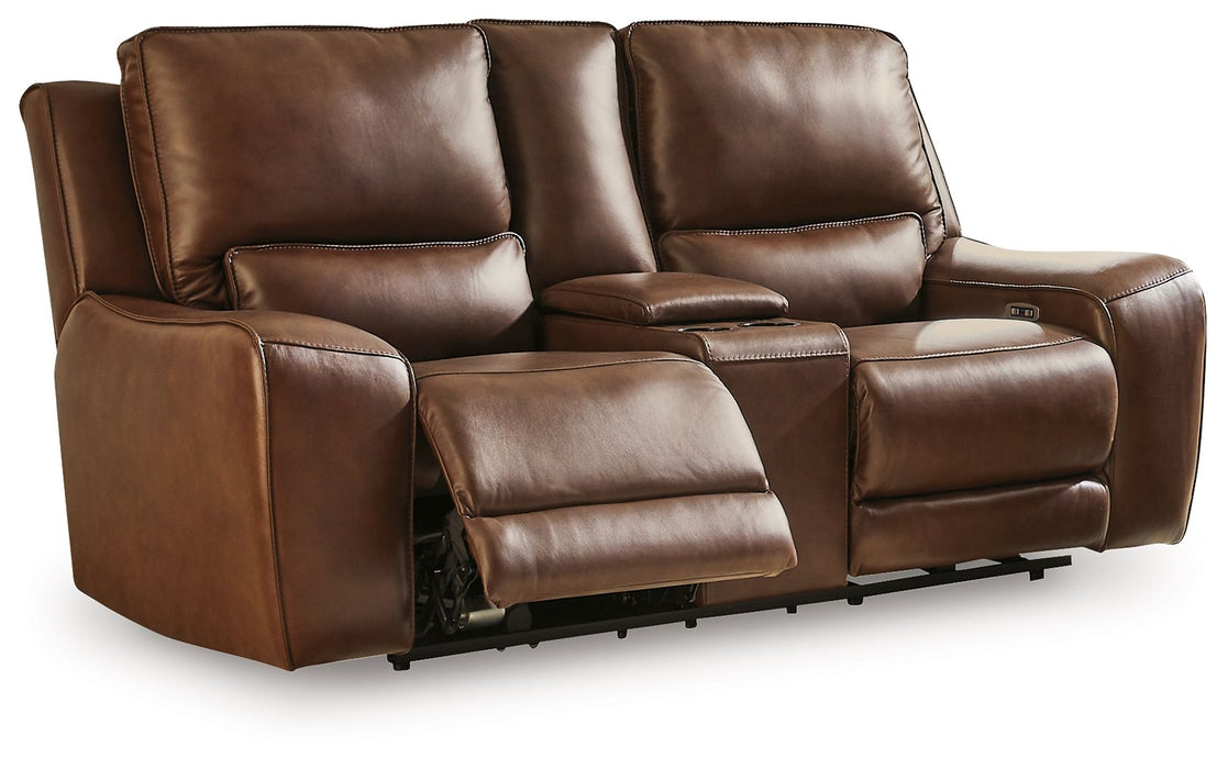 DeepWakes - Power Reclining Loveseat / Console / Adjustable Headrest - Simple Home Plus