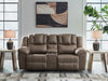 Lowilla - Double Reclining Loveseat With Console - Driftwood - Simple Home Plus