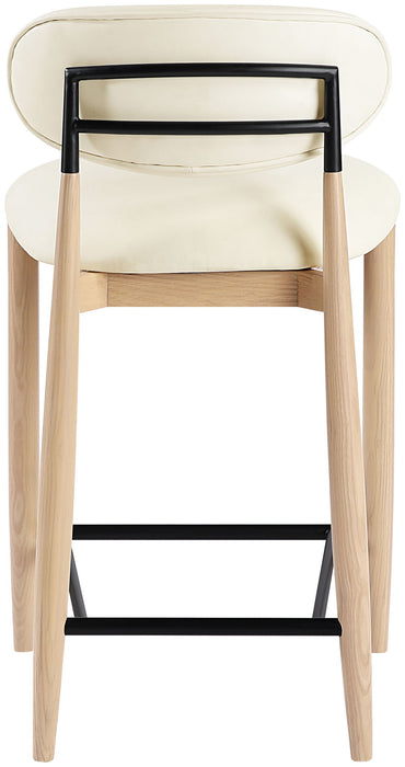 Riccio - Stool - Natural And Black Frame - Simple Home Plus