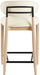 Riccio - Stool - Natural And Black Frame - Simple Home Plus