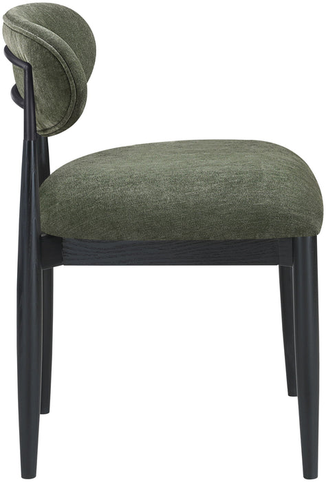 Riccio - Fabric Dining Side Chair (Set of 2) - Black Frame - Simple Home Plus