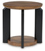 Kraeburn - Brown / Black - Round End Table - Simple Home Plus
