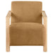 Diego - Upholstered Accent Arm Chair With Wood Arms - Simple Home Plus