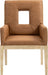 Gwendolyn - Faux Leather Dining Arm Chair With Natural Frame - Simple Home Plus