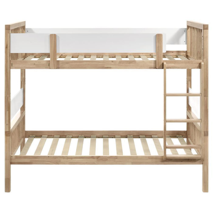 Dakota - Wood Twin Over Twin Bunk Bed - Natural - Simple Home Plus