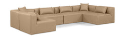 Cube - 6 Piece Modular Armless Sectional - Tan - Simple Home Plus