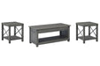 Freedan - Grayish Brown - 3 Pc. - Coffee Table, 2 End Tables - Simple Home Plus