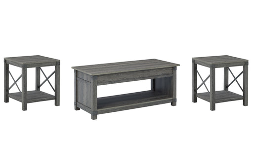 Freedan - Grayish Brown - 3 Pc. - Coffee Table, 2 End Tables - Simple Home Plus