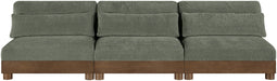 Turin - Chenille Fabric Upholstered Modular Sectional - Green - Simple Home Plus