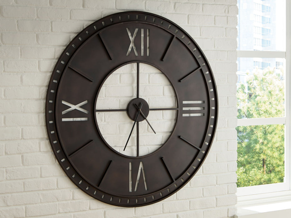 Lytle - Wall Clock - Antique Brown - Simple Home Plus