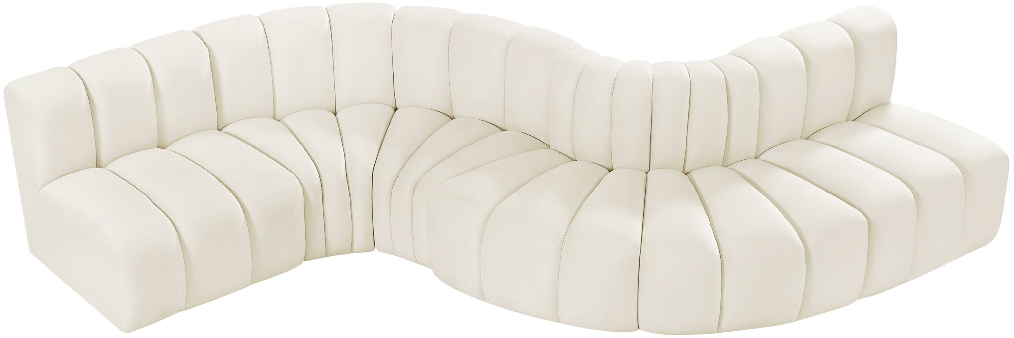 Arc - Velvet 6 Piece Curved Modular Sofa - Simple Home Plus