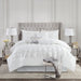 Laurel - King Pieced Pleated 7 Piece Tufted Comforter Set - White - Simple Home Plus