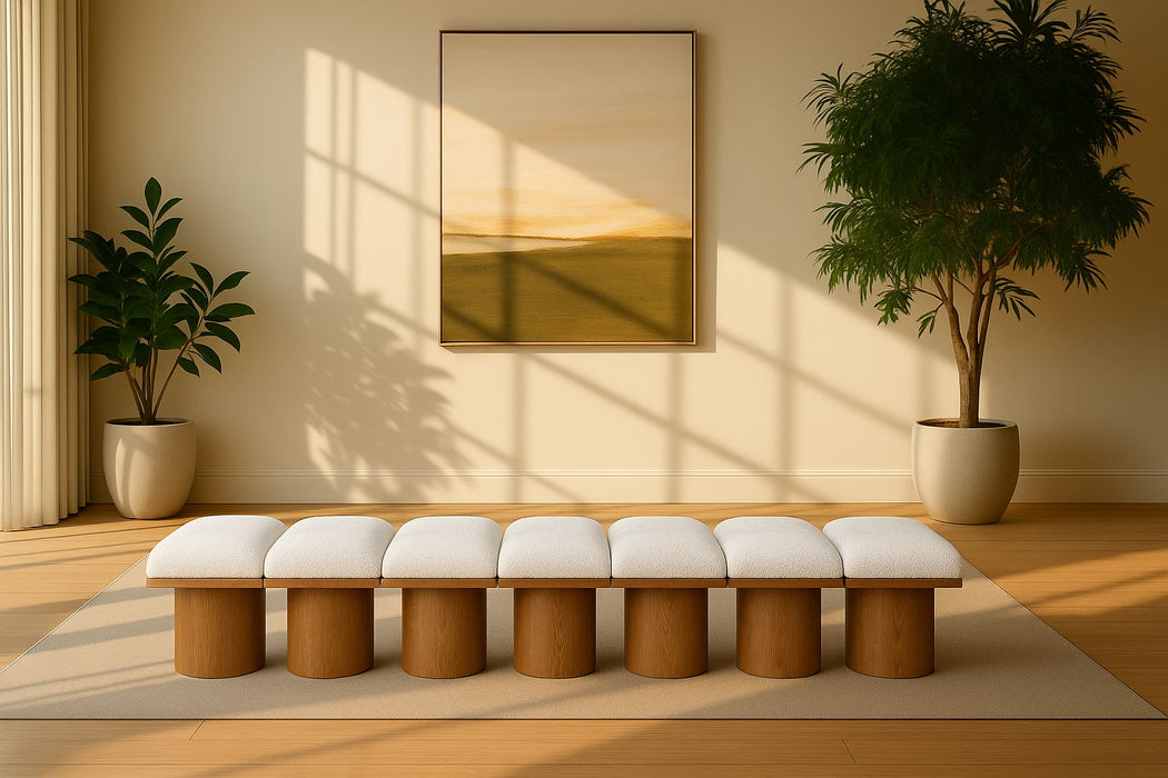 Pavilion - 7 Piece Modular Bench With Brown Base - Simple Home Plus