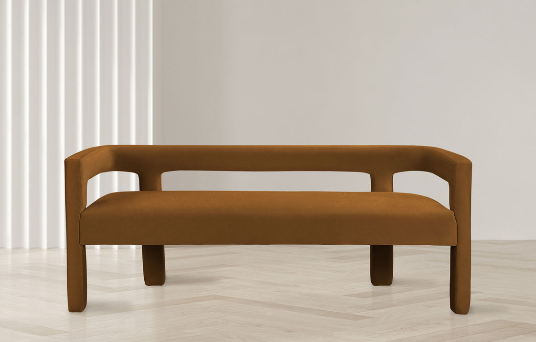 Athena - Velvet Bench - Saddle - Simple Home Plus