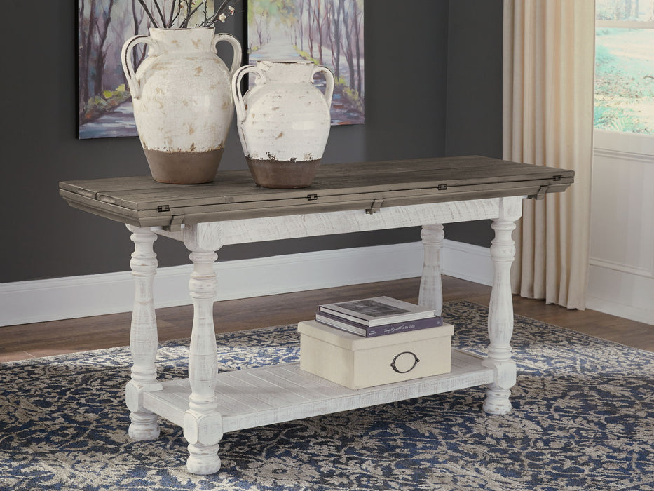 Havalance - Flip Top Sofa Table - Gray / White - Simple Home Plus