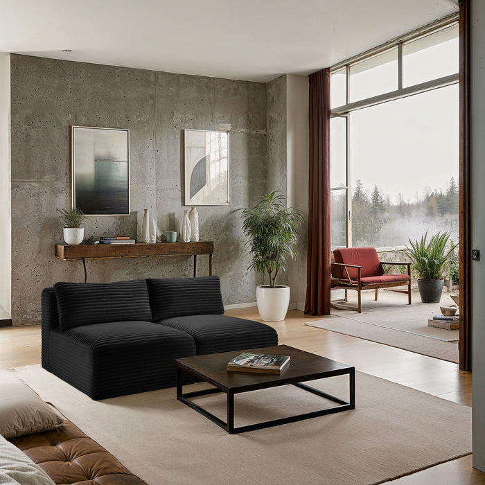 Shaggy - 2 Seat Modular Armless Sofa - Simple Home Plus
