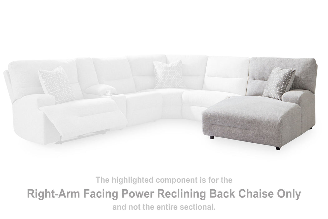 Acklen Place - Raf Power Reclining Back Chaise - Pewter - Simple Home Plus