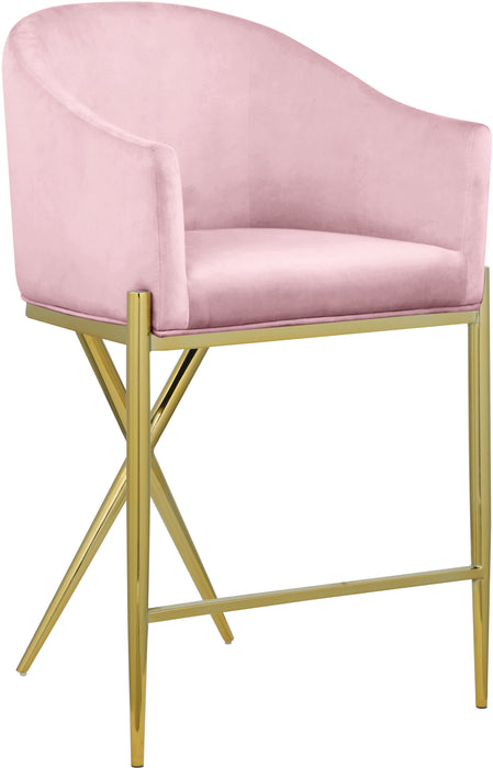 Xavier - Counter Stool with Gold Legs - Simple Home Plus