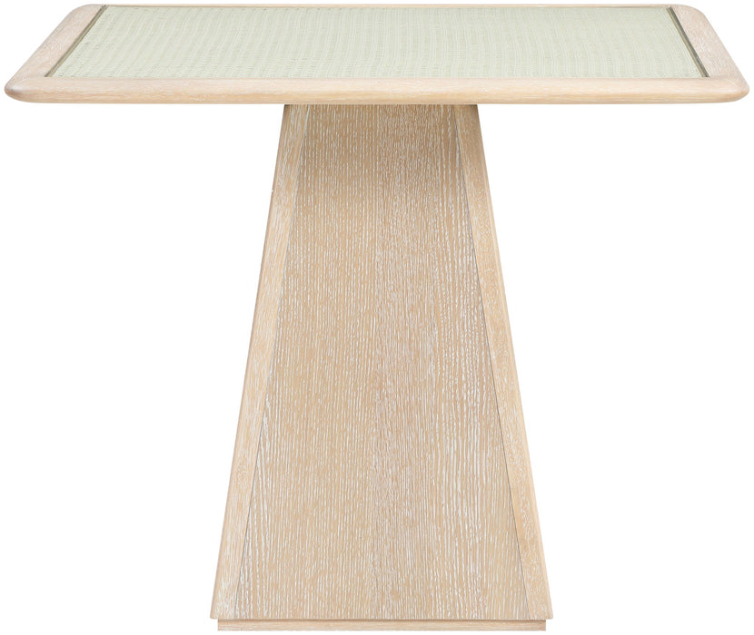 Atrium - Glass Top And Wood Base Dining Table - Simple Home Plus